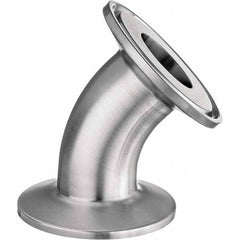 Value Collection - Sanitary Stainless Steel Pipe Fittings Type: 45 Elbow Style: Quick-Clamp - Benchmark Tooling