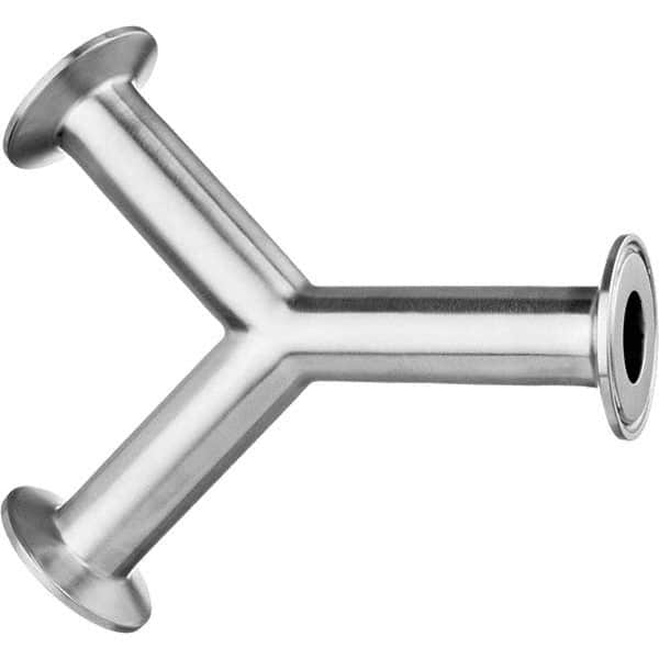 Value Collection - Sanitary Stainless Steel Pipe Fittings Type: Wye Style: Quick-Clamp - Benchmark Tooling