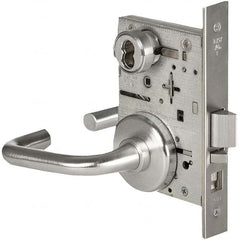 Office Lever Lockset for 1-3/4″ Thick Doors 6 or 7 Pin Length Best & Compatible (Core Not Included), 2-3/4″ Backset, Satin Chrome Finish