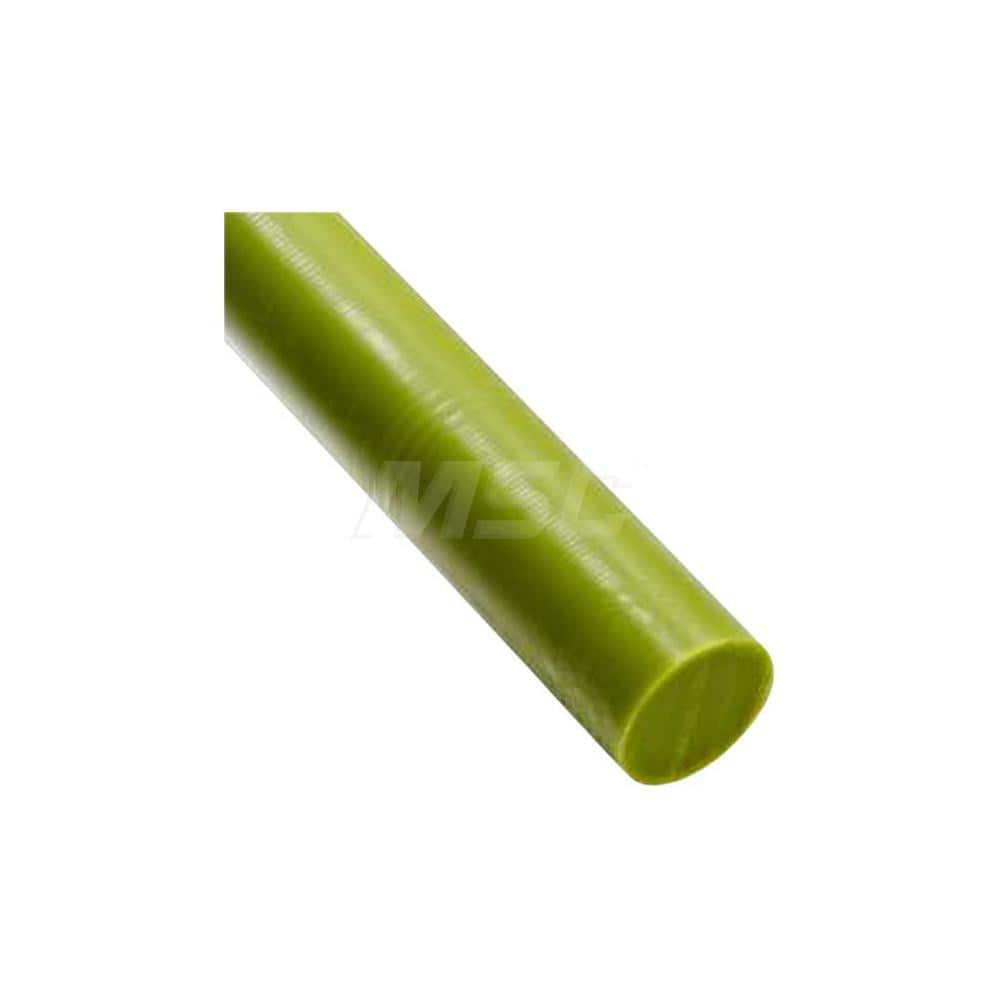 Plastic Rod: Garolite (G-11), 2' Long, 7/8″ Dia, Green Rockwell M-110