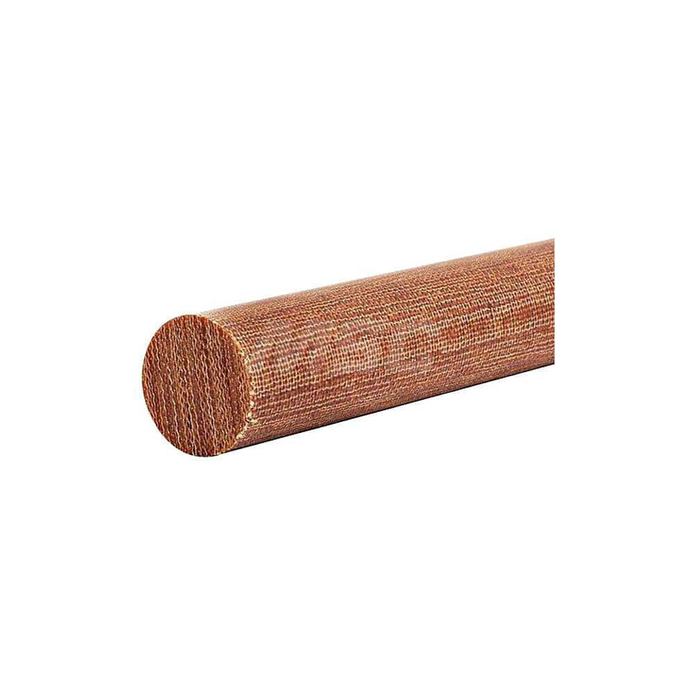 Plastic Rod: Garolite (LE), 1' Long, 1/4″ Dia, Brown Rockwell M-100