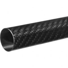 USA Sealing - 7/8" ID x 1" OD, 12" Long, Black Carbon Fiber (Twill Weave) Round Tube - Benchmark Tooling