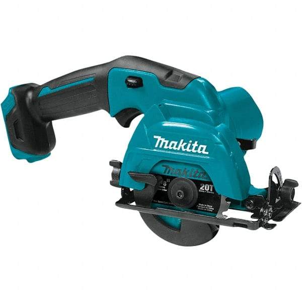 Makita - 12 Volt, 3-3/8" Blade, Cordless Circular Saw - 1,500 RPM, Lithium-Ion Batteries Not Included - Benchmark Tooling