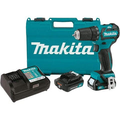 Makita - 12 Volt 3/8" Chuck Pistol Grip Handle Cordless Drill - 0-1500 RPM, Keyless Chuck, Reversible, 2 Lithium-Ion Batteries Included - Benchmark Tooling