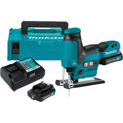 Makita - 12 Volt, 3,000 SPM, 7/8" Stroke Length, Lithium-Ion Cordless Jigsaw - 90° Cutting Angle, Series 12V MAX Battery Included - Benchmark Tooling