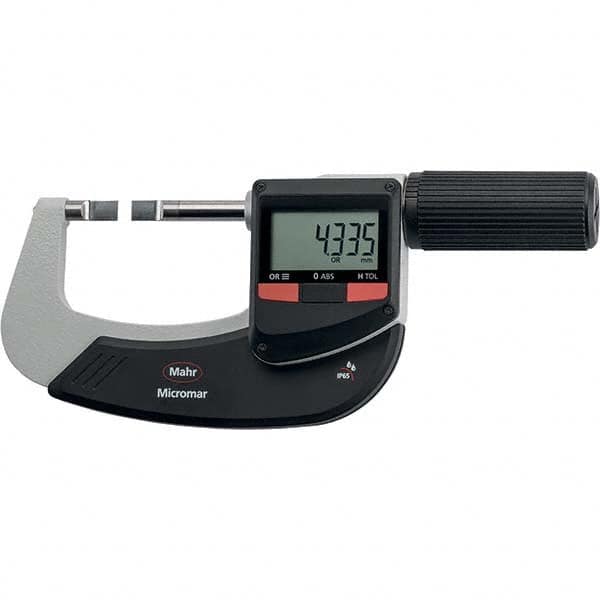 Mahr - Electronic Outside Micrometers Type: Standard Minimum Measurement (Decimal Inch): 1.0000 - Benchmark Tooling