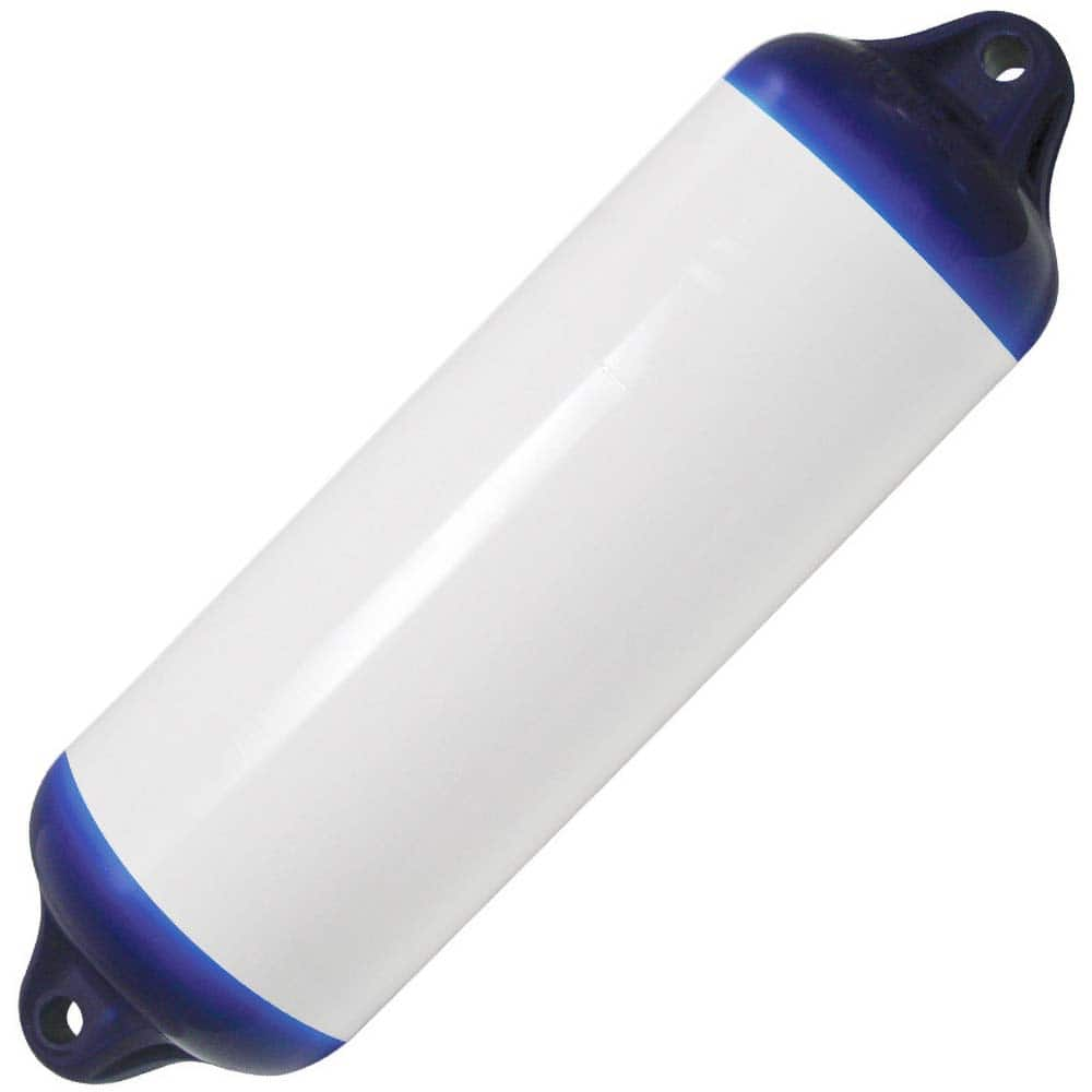 Ocean Fender - Flotation Device Accessories; Type: Buoy ; For Use With: Boat ; Additional Information: Ocean Fender Heavy Duty H8, 22X104cm, White/Blue - Exact Industrial Supply