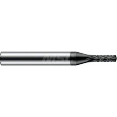 Harvey Tool - 1/16" Diam, 0.186" LOC, 1/8" Shank Diam, 6-Flute 140° Drill Point Diamond-Pattern Router Bit - Exact Industrial Supply