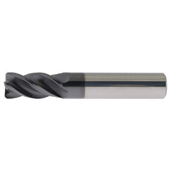 Corner Radius End Mill Head: 3/4″ Dia, 3-1/4″ LOC, 1/8″ Radius, 4 Flutes Solid Carbide, PowerLayer Coated, Series US007