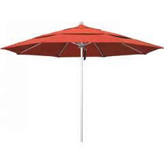 California Umbrella - Patio Umbrellas; Umbrella Diameter (Inch): 132 ; Height (Feet): 8.916 ; Fabric Color: Sunset ; Base Included: No ; Frame Material: Aluminum ; Frame Color: Silver - Exact Industrial Supply