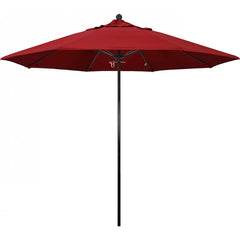 California Umbrella - Patio Umbrellas; Umbrella Diameter (Inch): 108 ; Height (Feet): 8.750 ; Fabric Color: Pacifica Red ; Base Included: No ; Frame Material: Fiberglass-reinforced Nylon ; Frame Color: Black - Exact Industrial Supply