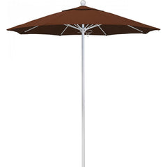 California Umbrella - Patio Umbrellas; Umbrella Diameter (Inch): 90 ; Height (Feet): 8.000 ; Fabric Color: Terracotta ; Base Included: No ; Frame Material: Aluminum ; Frame Color: White - Exact Industrial Supply