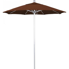 California Umbrella - Patio Umbrellas; Umbrella Diameter (Inch): 90 ; Height (Feet): 8.000 ; Fabric Color: Terracotta ; Base Included: No ; Frame Material: Aluminum ; Frame Color: Silver - Exact Industrial Supply