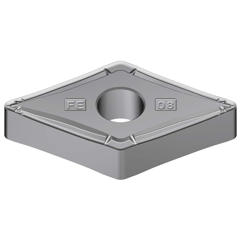 DNMG443EFE AC8035P Carbide Turning Insert Absotech Finish, 0.6102″ Long, 1/2″ Inscribed Circle, 0.0472″ Corner Radius, 1/4″ Thick, 55° Included Angle, Series AC8000P