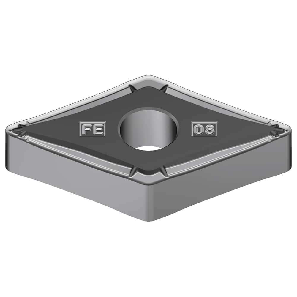 DNMG331EFE AC8025P Carbide Turning Insert Absotech Finish, 0.4567″ Long, 3/8″ Inscribed Circle, 0.0157″ Corner Radius, 0.1874″ Thick, 55° Included Angle, Series AC8000P