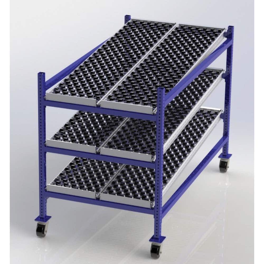 UNEX Manufacturing - Steel Shelving Type: Mobile Gravity Rack Starter or Add-On: Starter Unit - Benchmark Tooling