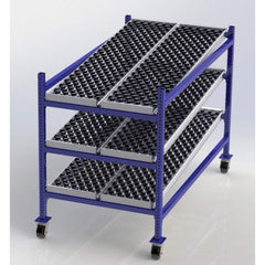 UNEX Manufacturing - Steel Shelving Type: Mobile Gravity Rack Starter or Add-On: Starter Unit - Benchmark Tooling