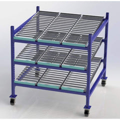 UNEX Manufacturing - Steel Shelving Type: Mobile Gravity Rack Starter or Add-On: Starter Unit - Benchmark Tooling