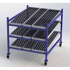 UNEX Manufacturing - Steel Shelving Type: Mobile Gravity Rack Starter or Add-On: Starter Unit - Benchmark Tooling