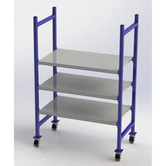 UNEX Manufacturing - Steel Shelving Type: Mobile Pick Tray Rack Starter or Add-On: Starter Unit - Benchmark Tooling