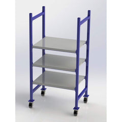UNEX Manufacturing - Steel Shelving Type: Mobile Pick Tray Rack Starter or Add-On: Starter Unit - Benchmark Tooling