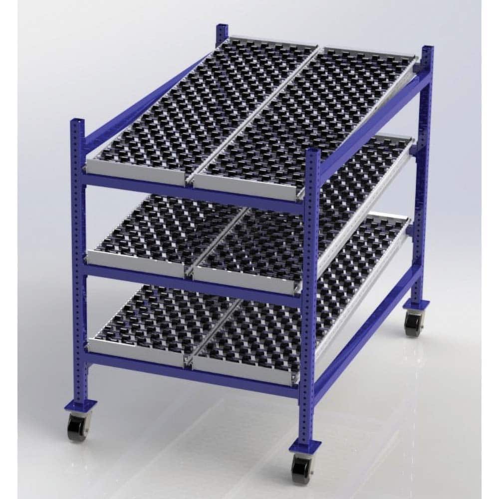UNEX Manufacturing - Steel Shelving Type: Mobile Gravity Rack Starter or Add-On: Starter Unit - Benchmark Tooling