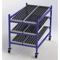 UNEX Manufacturing - Steel Shelving Type: Mobile Gravity Rack Starter or Add-On: Starter Unit - Benchmark Tooling