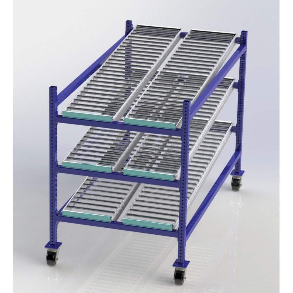UNEX Manufacturing - Steel Shelving Type: Mobile Gravity Rack Starter or Add-On: Starter Unit - Benchmark Tooling