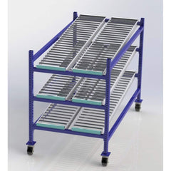 UNEX Manufacturing - Steel Shelving Type: Mobile Gravity Rack Starter or Add-On: Starter Unit - Benchmark Tooling