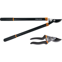 Fiskars - Loppers, Hedge Shears & Pruners Type: Lopper & Pruner Set Blade Material: Stainless Steel w/Non-Stick Coating - Benchmark Tooling