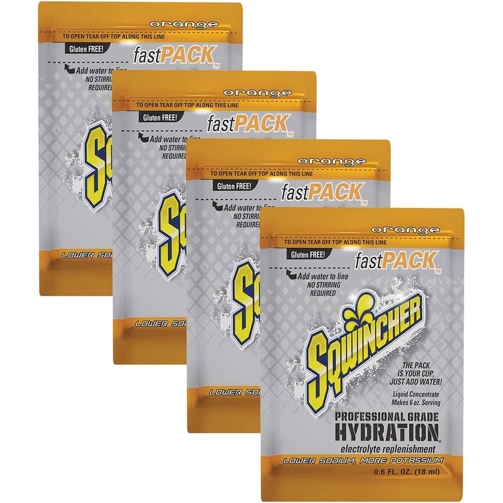 Sqwincher - 4 Boxes of (50), 0.6 oz Pack of Orange Activity Drink - Benchmark Tooling