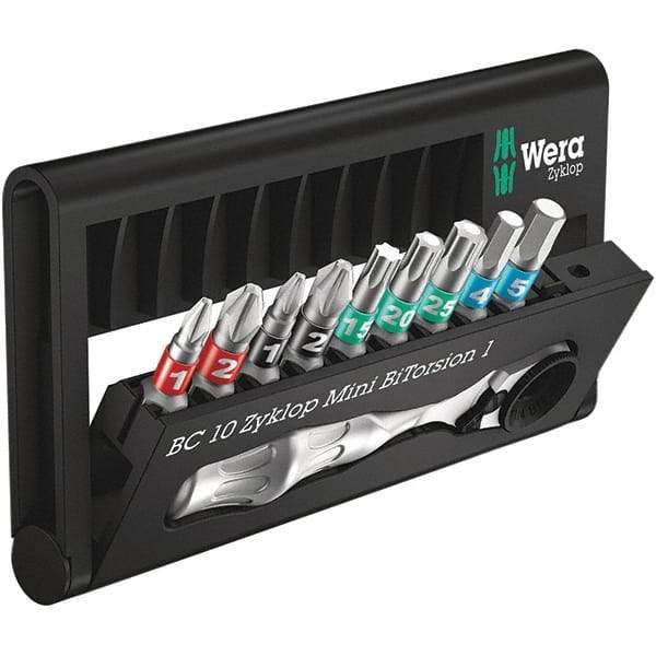 Wera - Screwdriver Bit Sets Type: Insert Bit Set Drive Size: 1/4 (Inch) - Benchmark Tooling