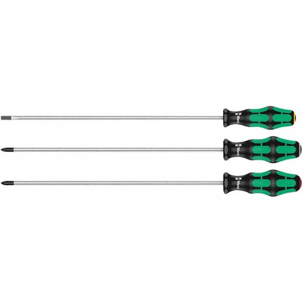 Wera - Screwdriver Sets Screwdriver Types Included: Pozidriv; Slotted; Phillips Number of Pieces: 3 - Benchmark Tooling