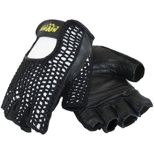 122-AV14/S Lifting Gloves - Lifting Gloves w/ Reinforced Padded Leather Palm - Crocheted Back - Exact Industrial Supply