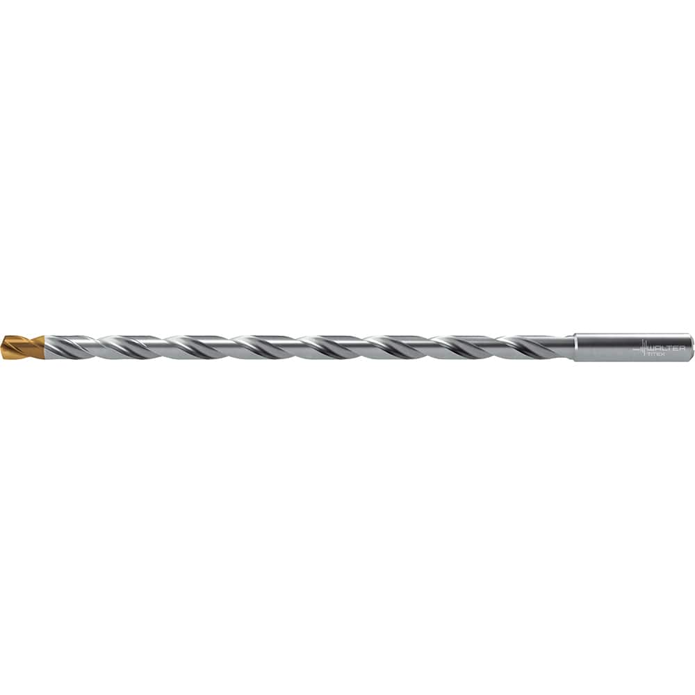 Extra Length Drill Bit: 0.2165″ Dia, 140 °, Solid Carbide TiSiAlCrN Finish, 5.197″ Flute Length, 6.693″ OAL, Straight-Cylindrical Shank, Series DC160-20-A1