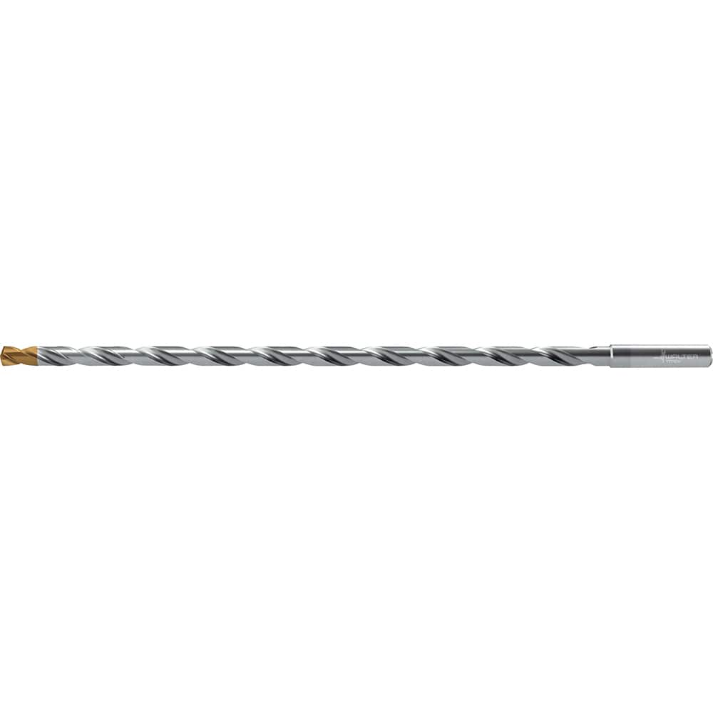 Extra Length Drill Bit: 0.2913″ Dia, 140 °, Solid Carbide TiSiAlCrN Finish, 8.661″ Flute Length, 10.236″ OAL, Straight-Cylindrical Shank, Series DC160-25-A1