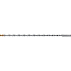 Extra Length Drill Bit: 0.375″ Dia, 140 °, Solid Carbide TiSiAlCrN Finish, 12.598″ Flute Length, 14.331″ OAL, Straight-Cylindrical Shank, Series DC160-30-A1