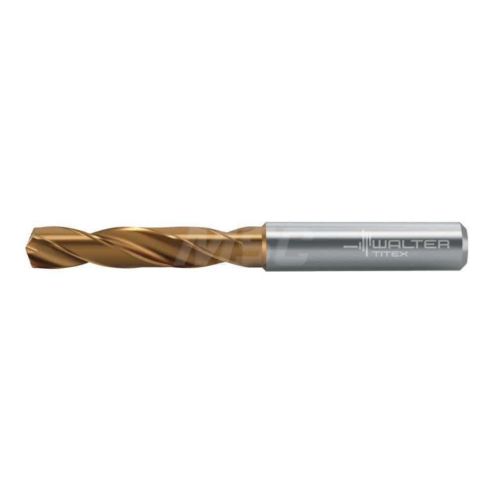 Screw Machine Length Drill Bit: 0.1614″ Dia, 140 °, Solid Carbide Coated, Right Hand Cut, Straight-Cylindrical Shank, Series DC160-03-A1