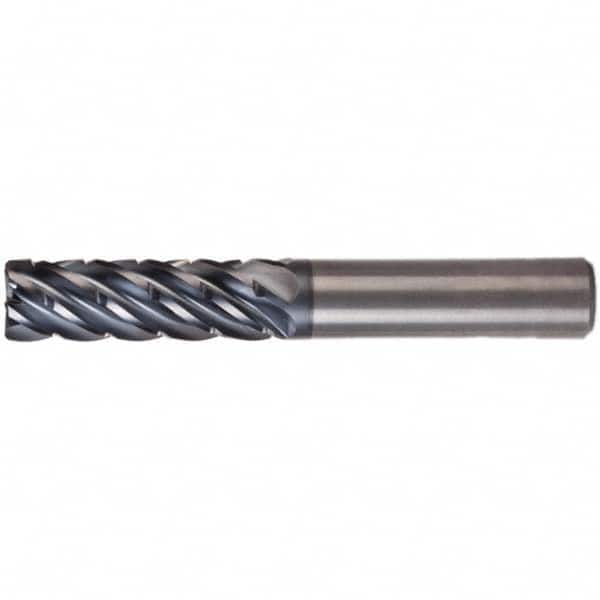 Kennametal - 5/8" Diam 6 Flute Solid Carbide 0.03" Corner Radius End Mill - Benchmark Tooling