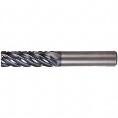 Kennametal - 3/8" Diam 6 Flute Solid Carbide 0.03" Corner Radius End Mill - Benchmark Tooling