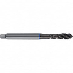 Spiral Flute Tap: M2 x 0.40, Metric, 3 Flute, Semi-Bottoming, 6HX Class of Fit, TiAlN Finish Right Hand Flute, Right Hand Thread, D3 & D4,Series 0393