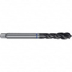 Spiral Flute Tap: M24 x 1.50, Metric Fine, 4 Flute, Semi-Bottoming, 6HX Class of Fit, HSS-E, TiAlN Finish Right Hand Flute, Right Hand Thread, D8 & D9,Series 0394