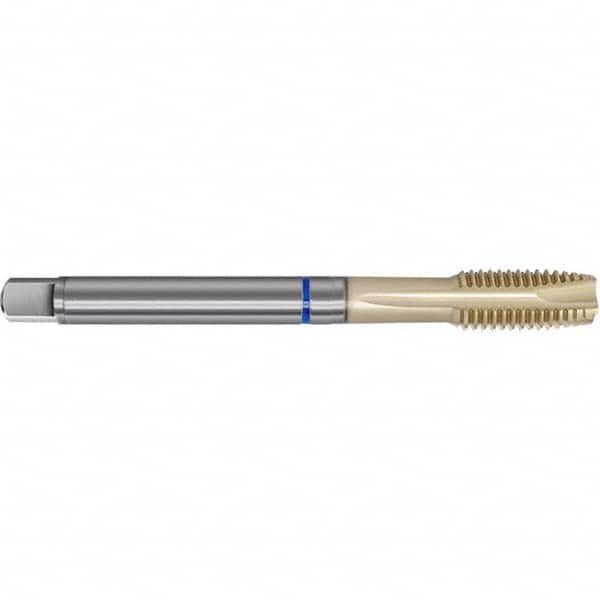 Spiral Point Tap: M14 x 1.5, Metric Fine, 4 Flutes, Plug, 6HX, Powdered Metal High Speed Steel, Sirius Finish 100 mm OAL, Right Hand, D4/D5 Series 4647