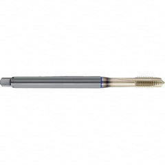 Spiral Point Tap: M8 x 1.25, Metric, 3 Flutes, Plug, 6HX, Sirius Finish 17 mm Thread Length, 180 mm OAL, Right Hand, D6/D7, Series 4645