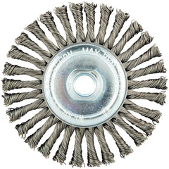 Norton - 4-1/2" OD, 5/8-11 Arbor Hole, Stringer Bead Carbon Wheel Brush - Benchmark Tooling