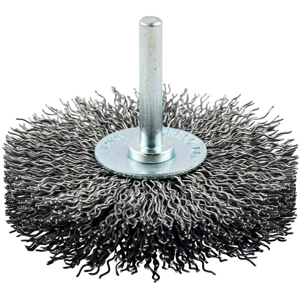 Norton - 3" OD, Crimped Carbon Wheel Brush - Benchmark Tooling