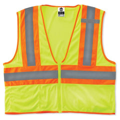 8229Z 2/3 XL Lime Econ 2-Tone Vest Type R Class 2 - Benchmark Tooling