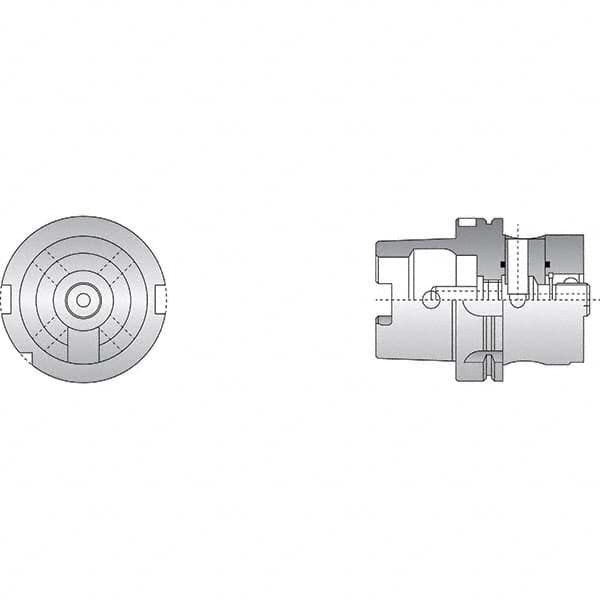 63mm Diam Radial Clamp HSK Modular Reamer Body 75mm Body Length, Right Hand Cut