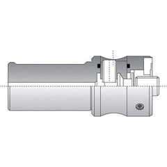 Allied Machine and Engineering - 50mm Diam Radial Clamp Straight Shank Modular Reamer Body - Benchmark Tooling