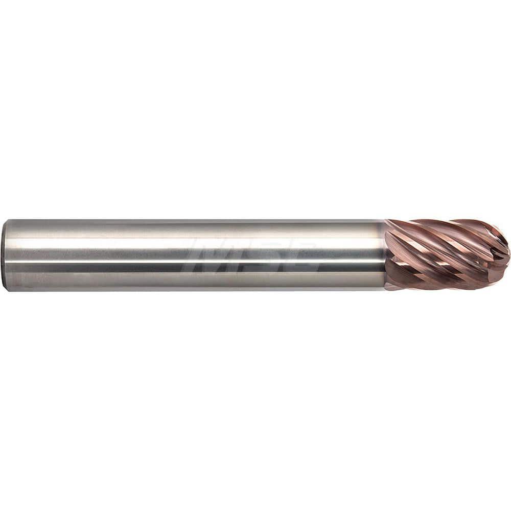 M.A. Ford - Ball End Mills; Mill Diameter (Inch): 3/8 ; Mill Diameter (Decimal Inch): 0.3750 ; Number of Flutes: 8 ; Length of Cut (Inch): 1/2 ; Material: Solid Carbide ; Overall Length (Inch): 4 - Exact Industrial Supply